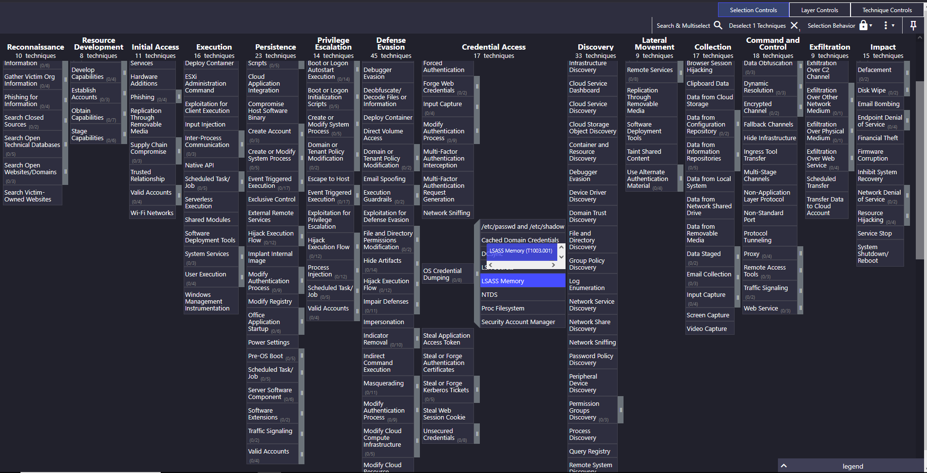 Screenshot for T1003.001 mapping